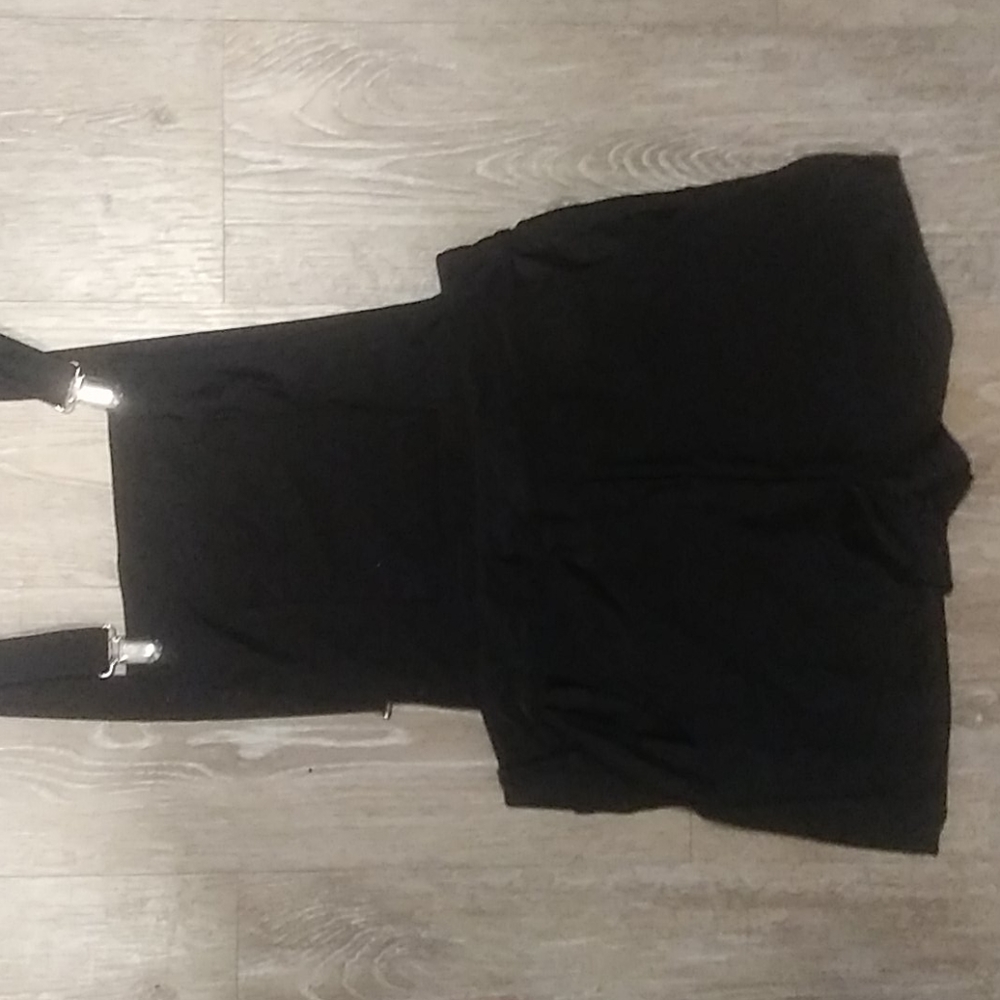 Black spandex rave overall shorts